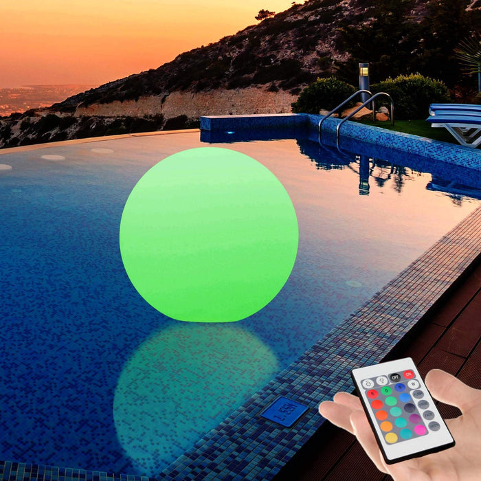 Large Floating LED Pond Pool Light, 60 cm Ball Sphere Orb Lamp, Outdoor Waterproof Garden Lighting