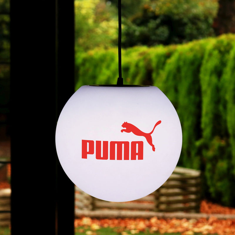 Illuminated LED Hanging Lightbox, Personalised Custom Printed E27 Ceiling Lamp with Logo, Ball