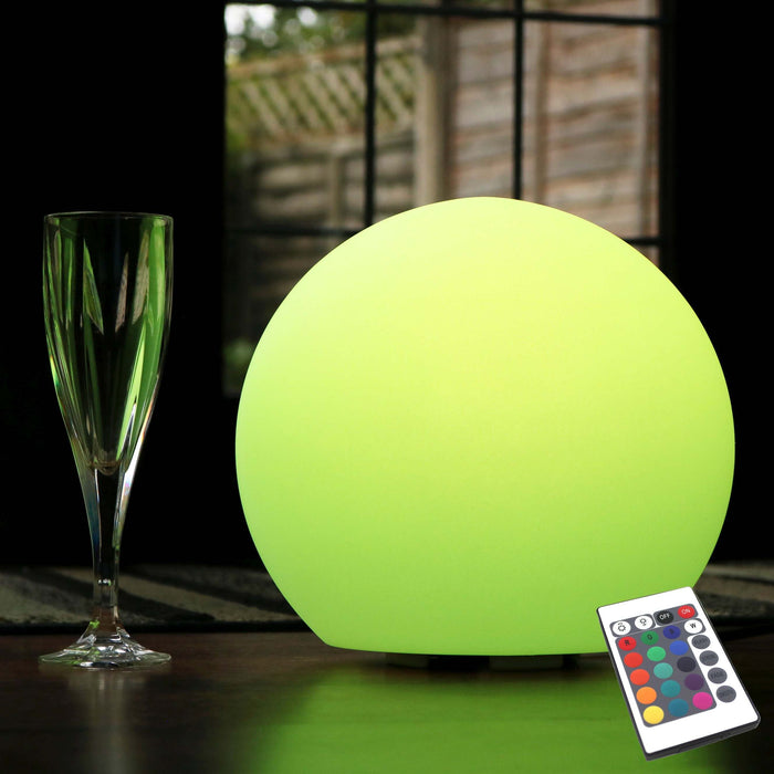 Bedside Lamp, Mains Powered, 20cm Multicolor LED Ball with Remote