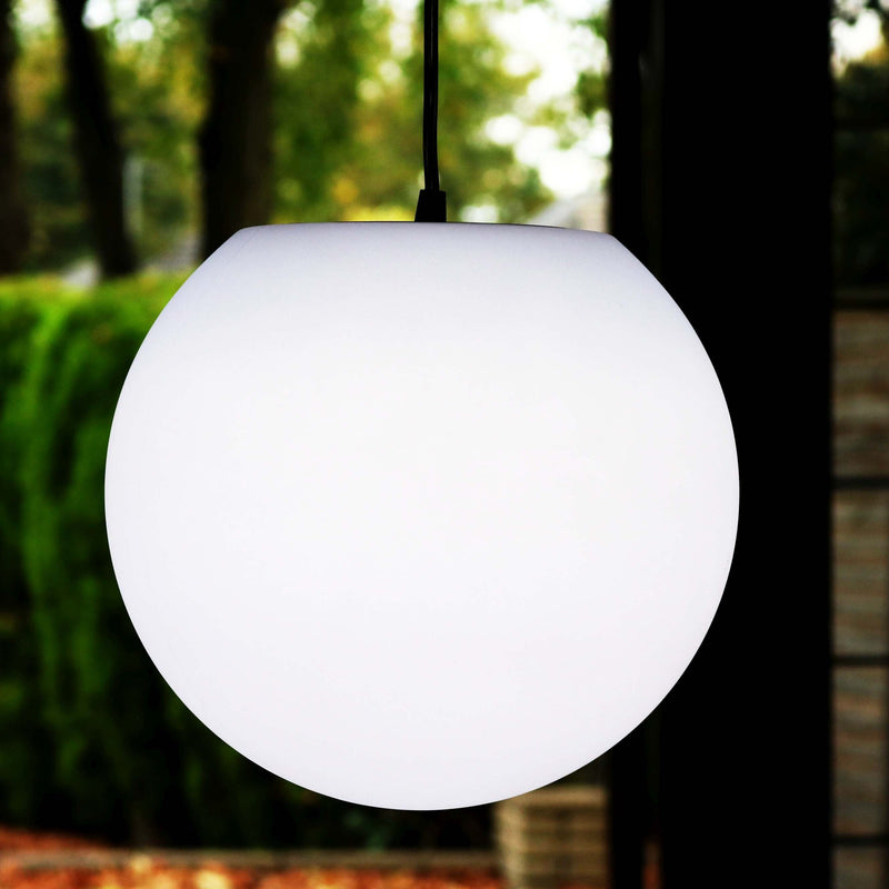 Round Hanging Lamp, Modern Pendant Ceiling Light 25cm, LED E27 White