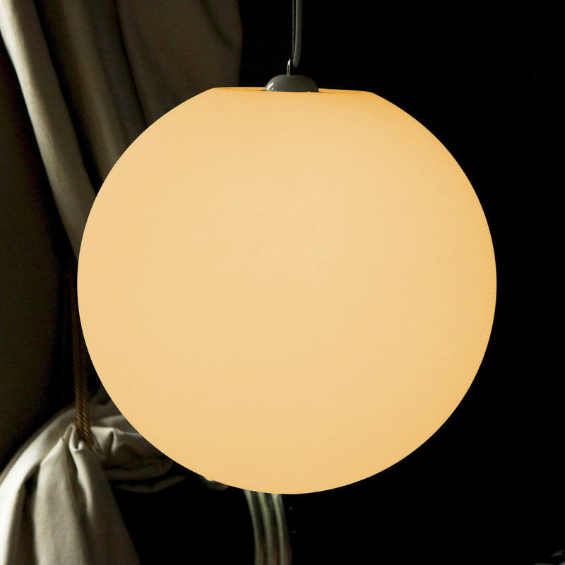 Large Pendant Lamp, 40cm Hanging Ball Light, Warm White E27 LED
