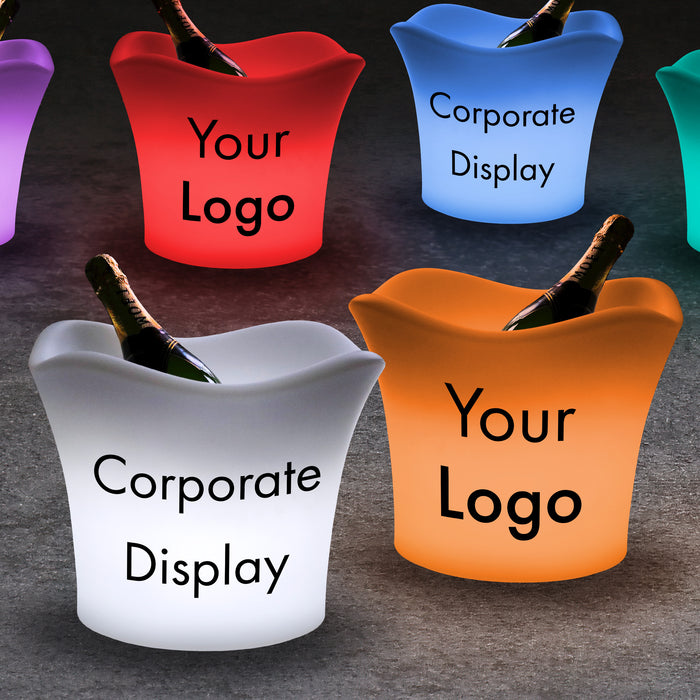 Table Top Displays for Event Marketing, Business Light Box Sign, Table Top Signage for Awards Night, Conference Room Centerpiece, Light Up Ice Bucket