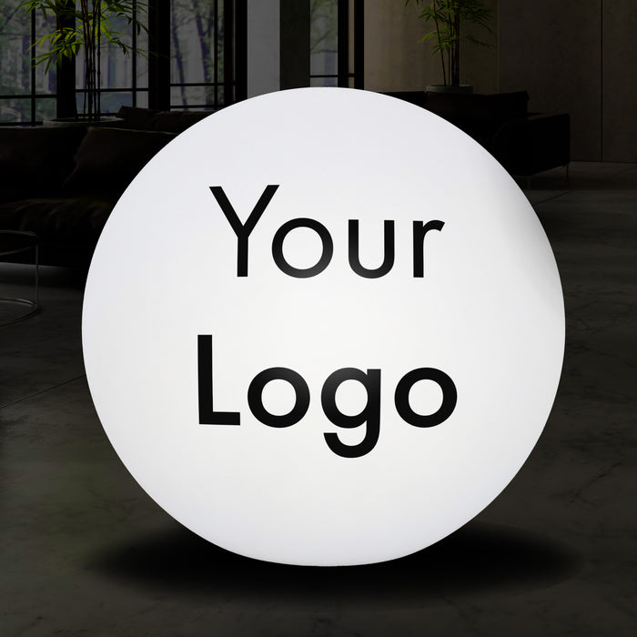 Promotional Light Box, Circular Floor Lamp, Freestanding Illuminated Display Sign, Large Ball