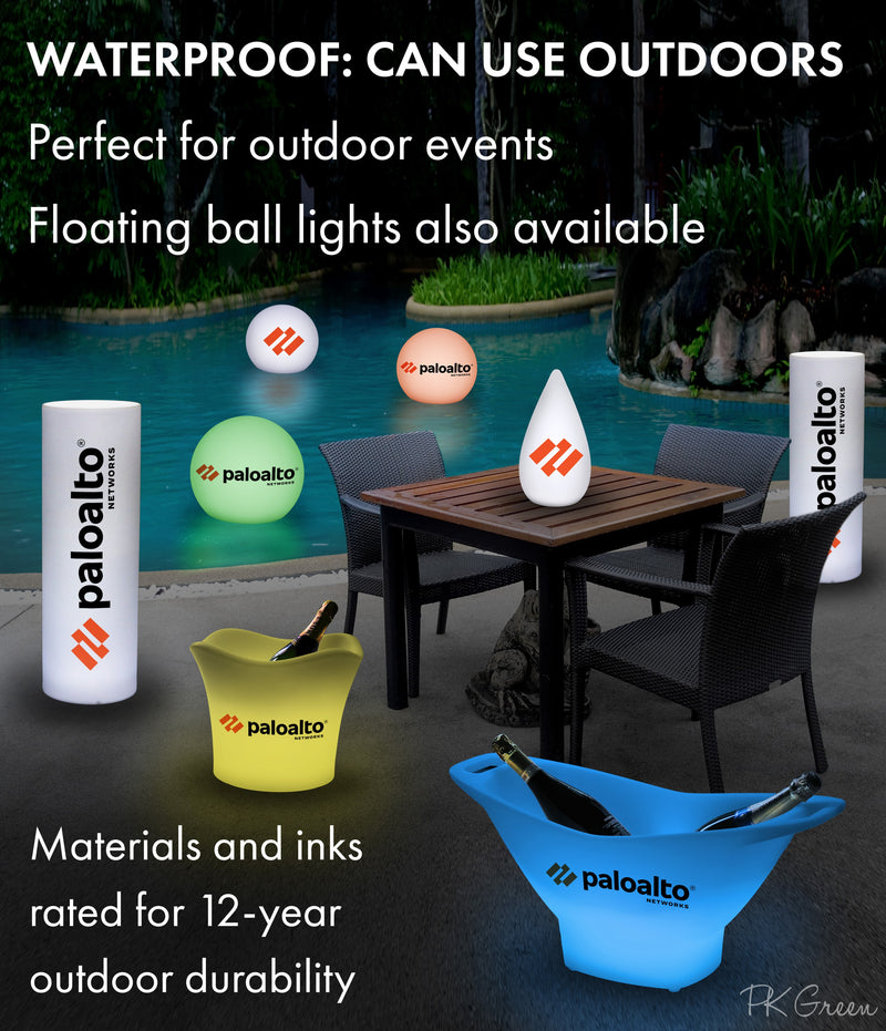 Conference Display Ideas for Trade Shows, Light Up Boxes, Centerpieces for Business Meetings and Event Marketing, Round Lightbox Table Sign for Event