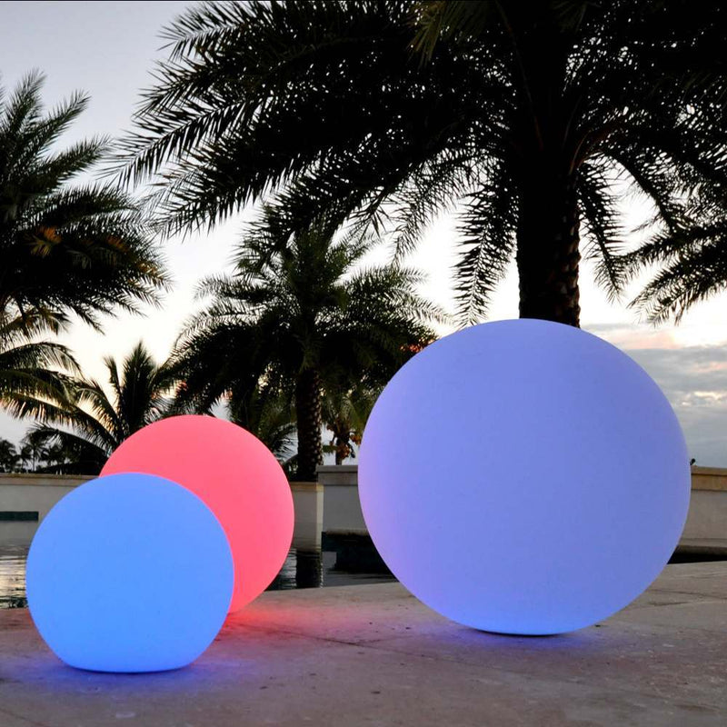 RGB Illuminated Sphere, Cordless Floor Lamp for Living Room, 40cm – PK Green USA