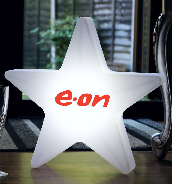 Personalised Backlit LED Star Light Box, Custom Branded Free-Standing Cordless Table Floor Lamp